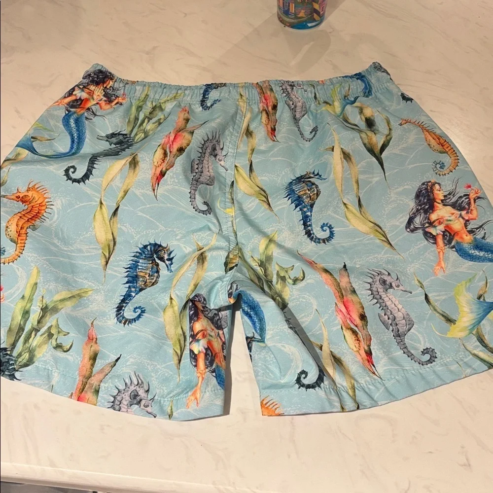 Psycho Tuna Seahorse and Mermaid Print Swim Shorts